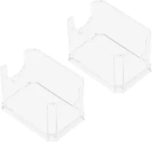Garneck 3sets High-hardness Acrylic Tea Bag Holder Reusable Tea Bag Box Square Home Office Storage 2pcs*3