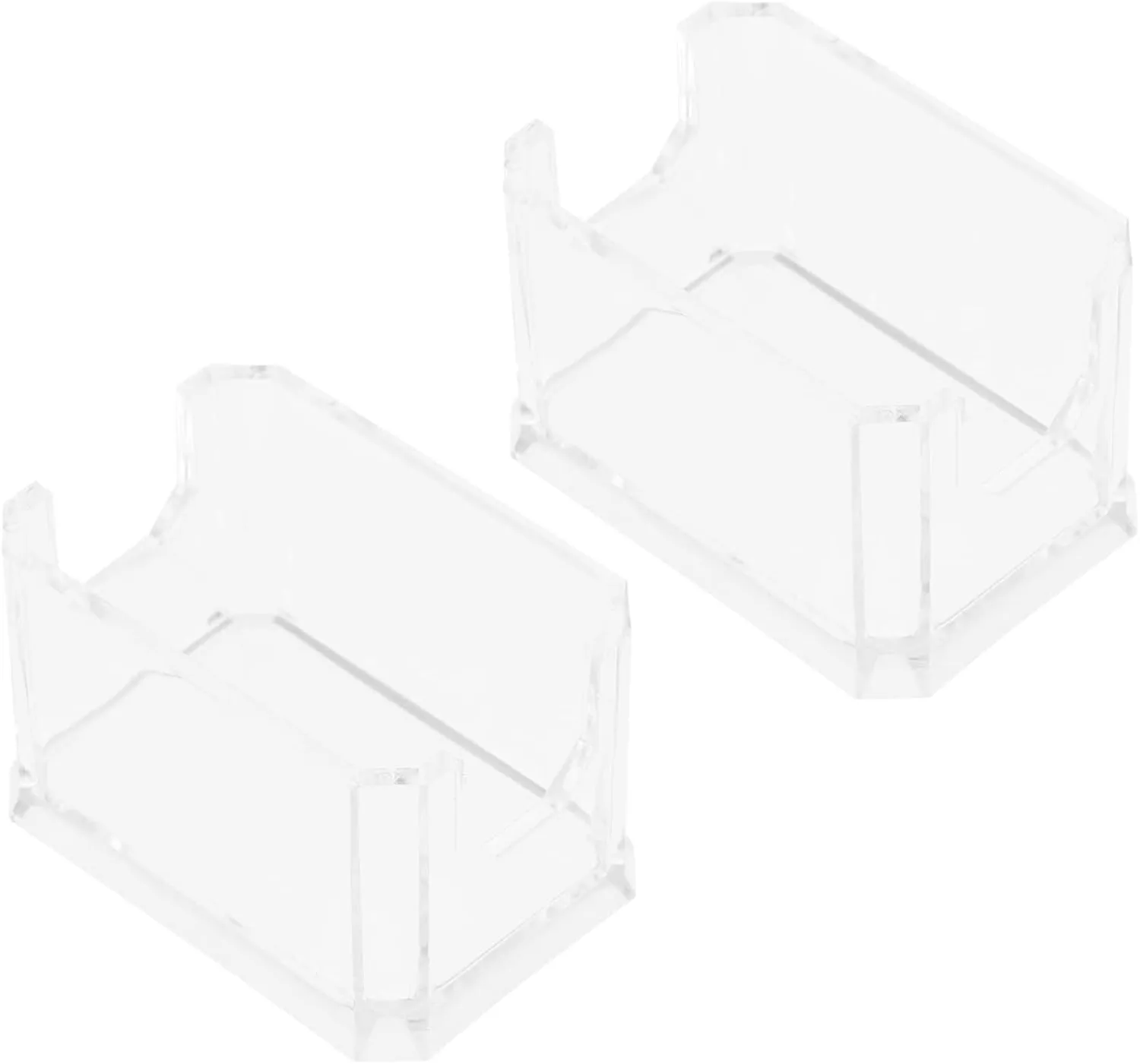 Garneck 3sets High-hardness Acrylic Tea Bag Holder Reusable Tea Bag Box Square Home Office Storage 2pcs*3