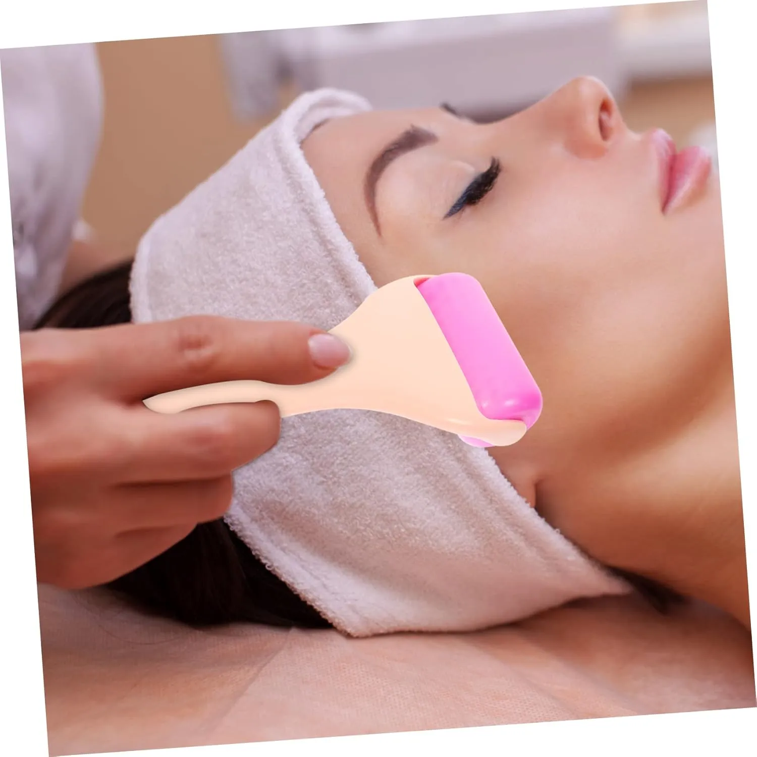 Gatuida Massage Roller Portable Lift Face Roller Ice Deep Sculpting Firming Beauty Cooling Wrinkles Face Massager Tool Ice Face Roller Eye Cream Roller Ice Roller Skin Care Tool Purple Abs