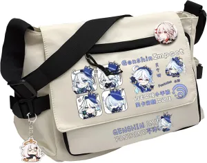 Genshin Impact Handbag Hutao Crossbody Bag Cute Single Shoulder Bag Adult 3D Print Anime Backpack Bag
