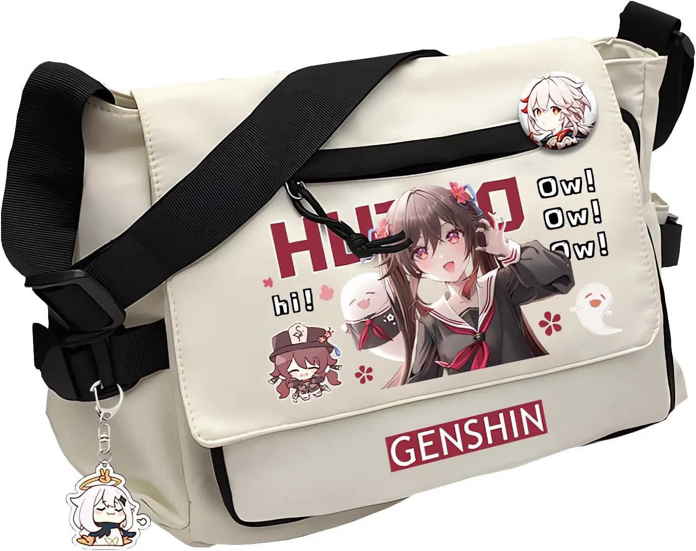 Genshin Impact Handbag Venti Crossbody Bag Cute Single Shoulder Bag Adult 3D Print Anime Backpack Bag