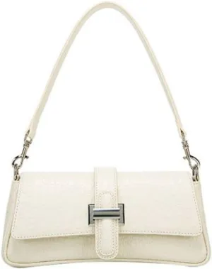 Genuine Leather New Chinese Silver Underarm Bag Women's 2024 New Premium Sense Niche Single Shoulder Crossbody D323-1