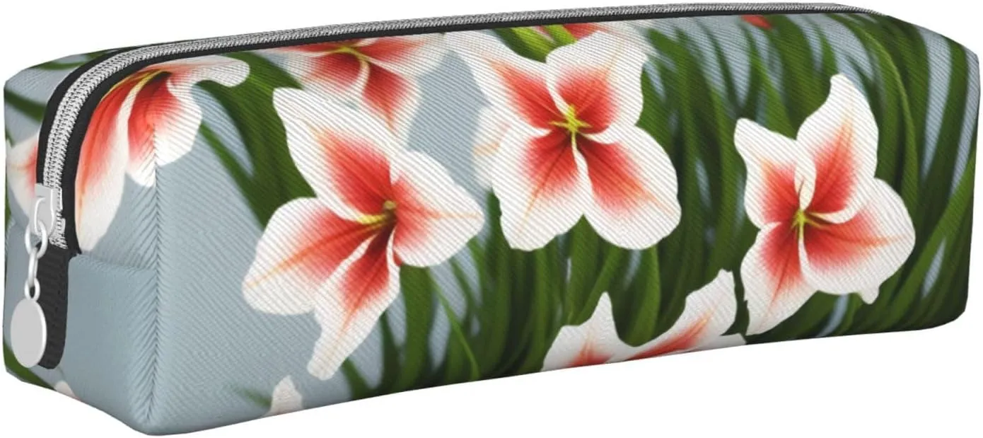 Gladioluses Pencil Case Pu Leather Cute Small Pencil Case Pencil Pouch Storage Bag With Zipper