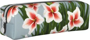 Gladioluses Pencil Case Pu Leather Cute Small Pencil Case Pencil Pouch Storage Bag With Zipper