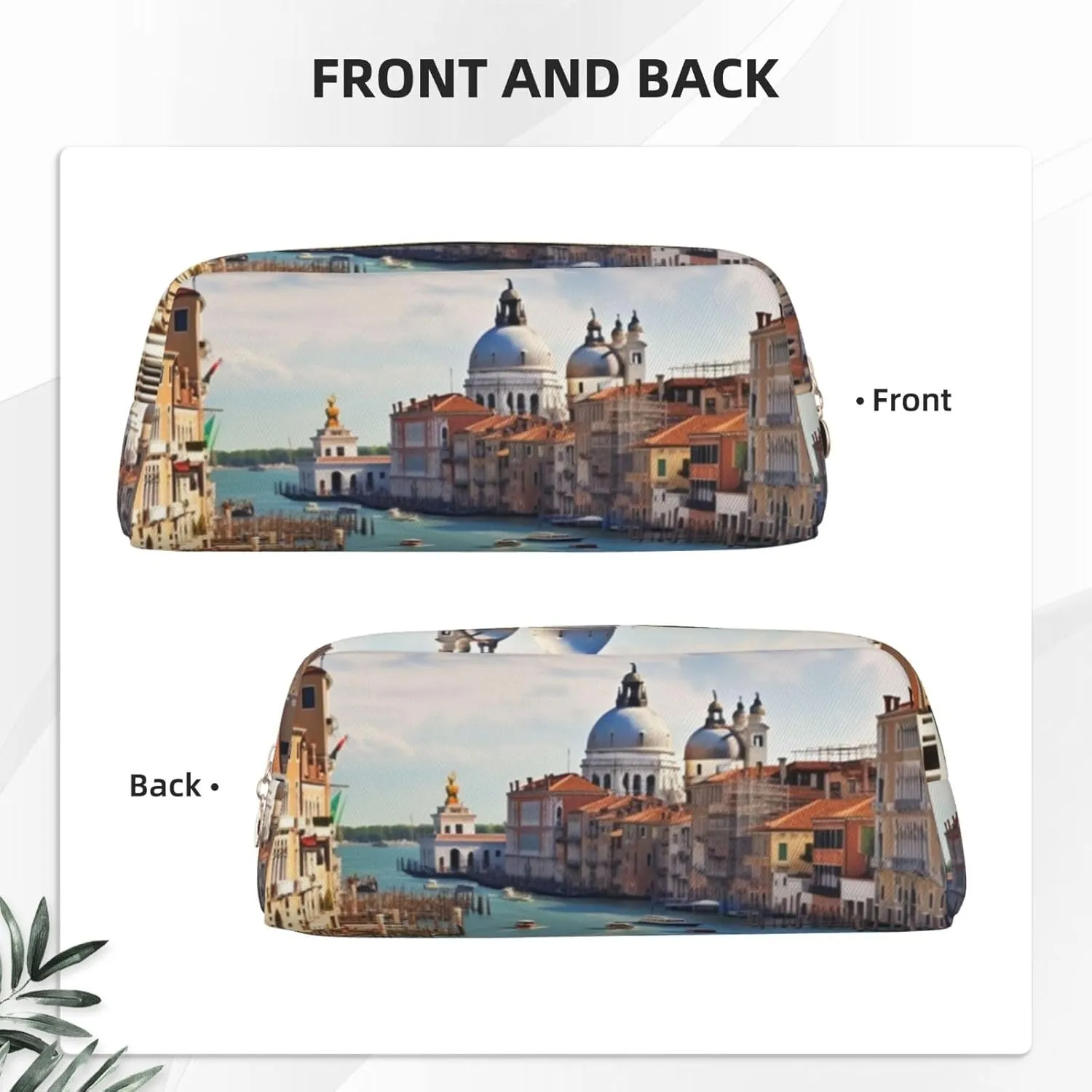 Grand canal in Italy Makeup Bag for Women Men Travel Toiletry Bag Aesthetic Purse Pouch Large Pencil Case