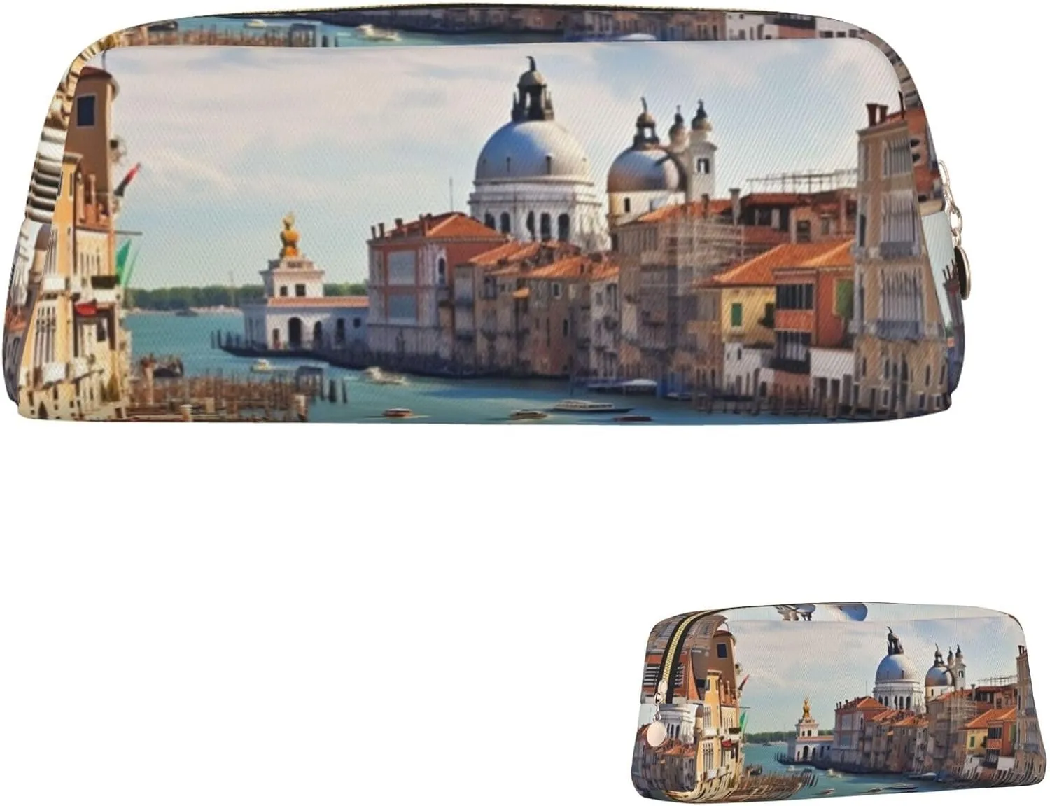 Grand canal in Italy Makeup Bag for Women Men Travel Toiletry Bag Aesthetic Purse Pouch Large Pencil Case