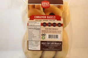 Great Low Carb Cinnamon Bagels 2 Bags