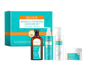 Hair Care Set with Argan Oil, Shampoo and Hair Treatment, 4-Piece