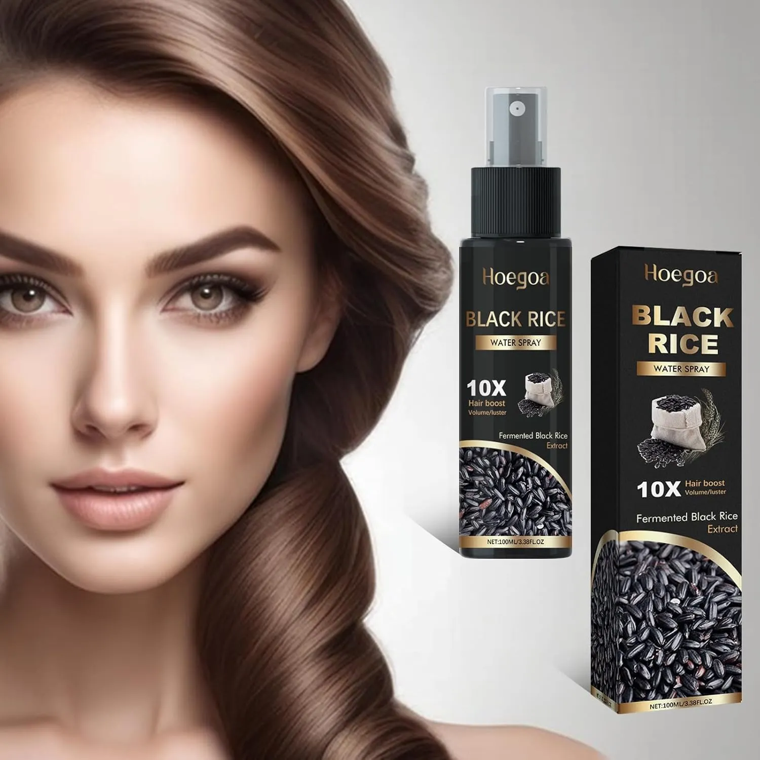 Hair Growth Serum, Organic Black Rice Water for Hair Growth Spray For Hair Loss, Hair Growth Serum Products Hair Regrowth for Thicker Fuller Hair