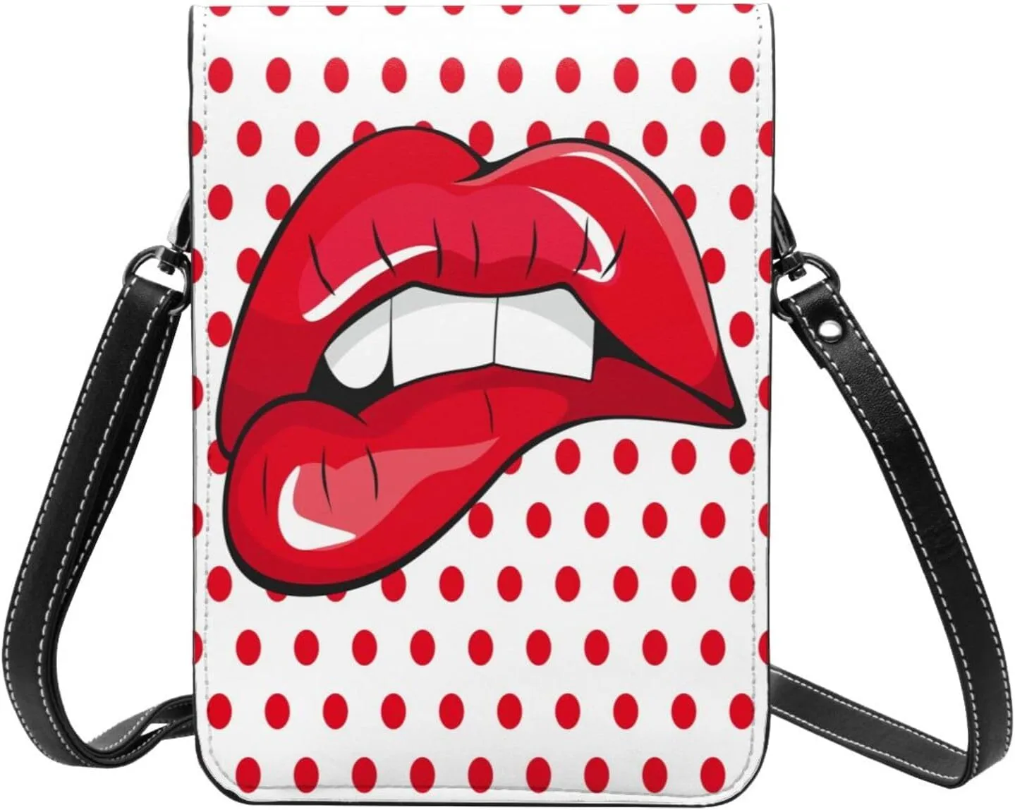 Halloween Bats and Flower Cell Phone Purse Small Crossbody Bags For Women Men Wallet Purses With Adjustable Strap