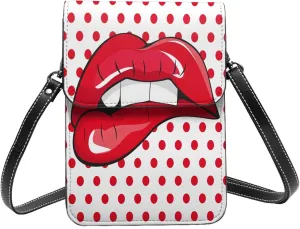 Halloween Bats and Flower Cell Phone Purse Small Crossbody Bags For Women Men Wallet Purses With Adjustable Strap