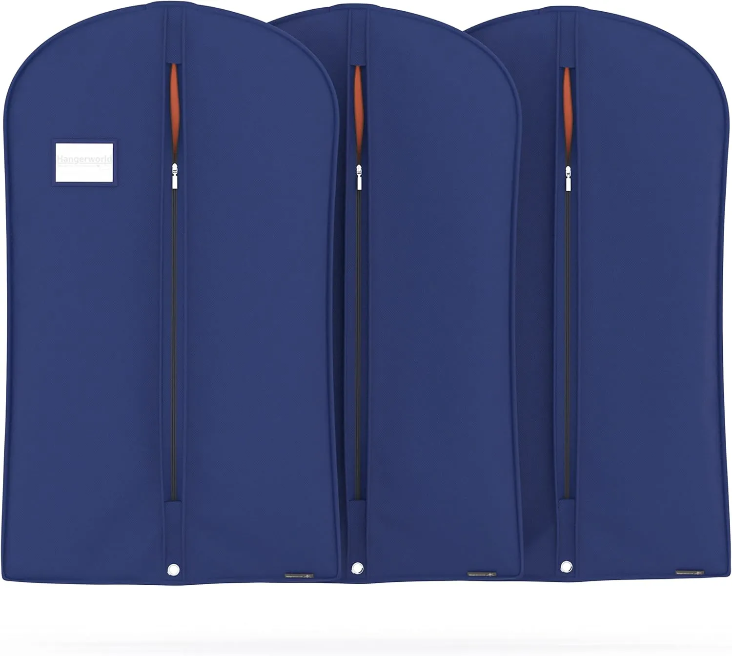 HANGERWORLD 40inch Garment Bag Suit Bags for Closet Storage Breathable Clothes Cover Dust Protector (3, Blue)