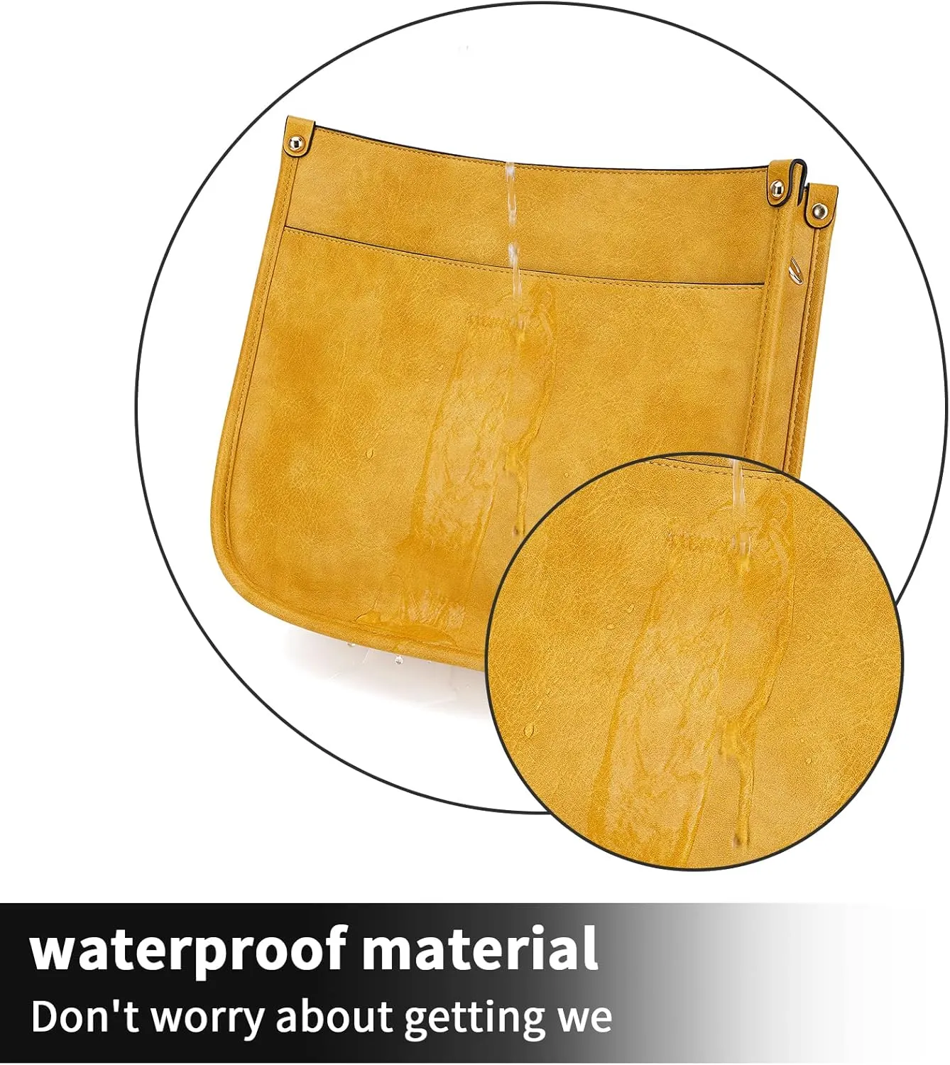 HKCLUF Crossbody Bags for Women Trendy Vegan Leather Hobo Handbags With 2PCS Adjustable Guitar Strap Shoulder Bucket Bags