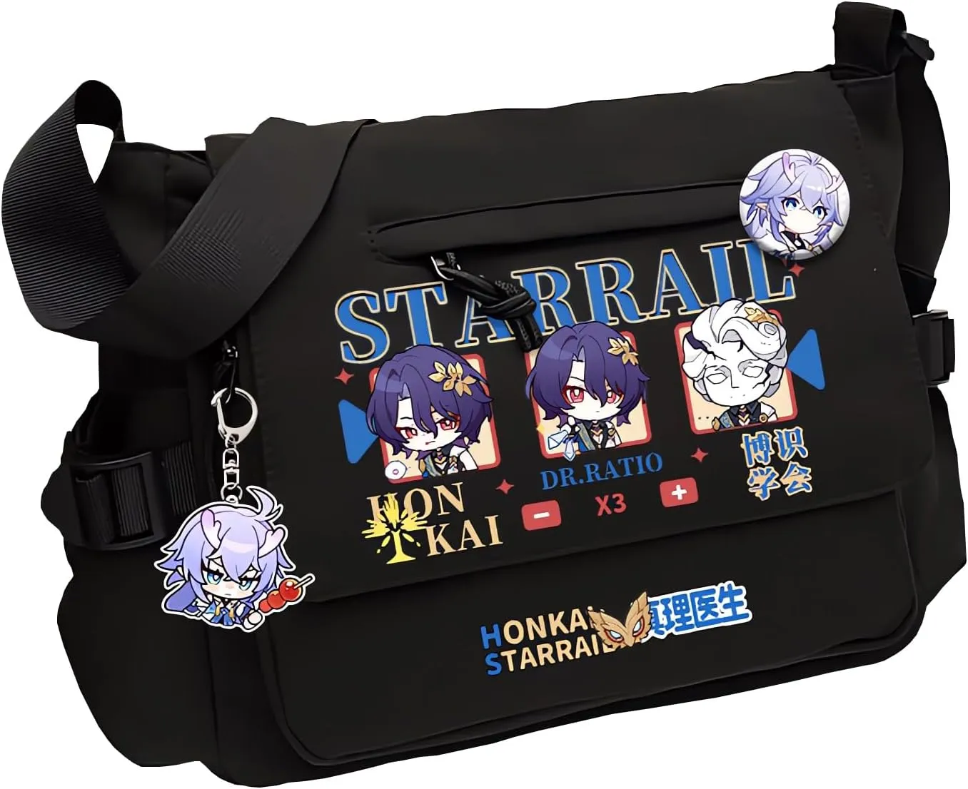 Honkai Star Rail Handbag Aventurine Crossbody Bag Cute Single Shoulder Bag Adult 3D Print Anime Backpack Bag