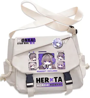 Honkai Star Rail Handbag Blade Crossbody Bag Single Shoulder Bag Adult Anime 3D Print Backpack White Bag