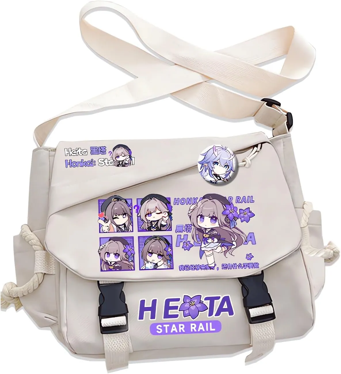 Honkai Star Rail Handbag Kafka Crossbody Bag Single Shoulder Bag Adult Anime 3D Print Backpack White Bag