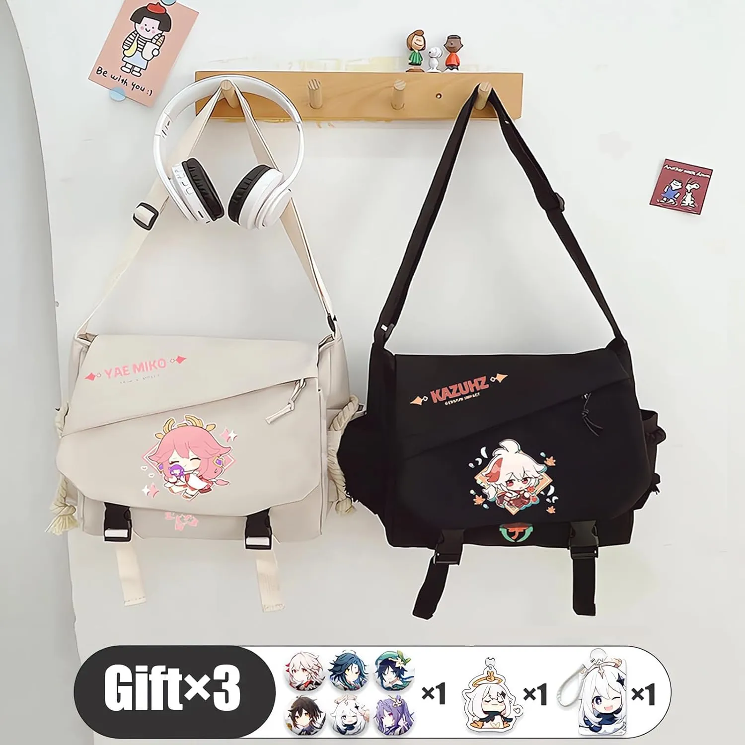 Honkai Star Rail Handbag Kafka Crossbody Bag Single Shoulder Bag Adult Anime 3D Print Backpack White Bag