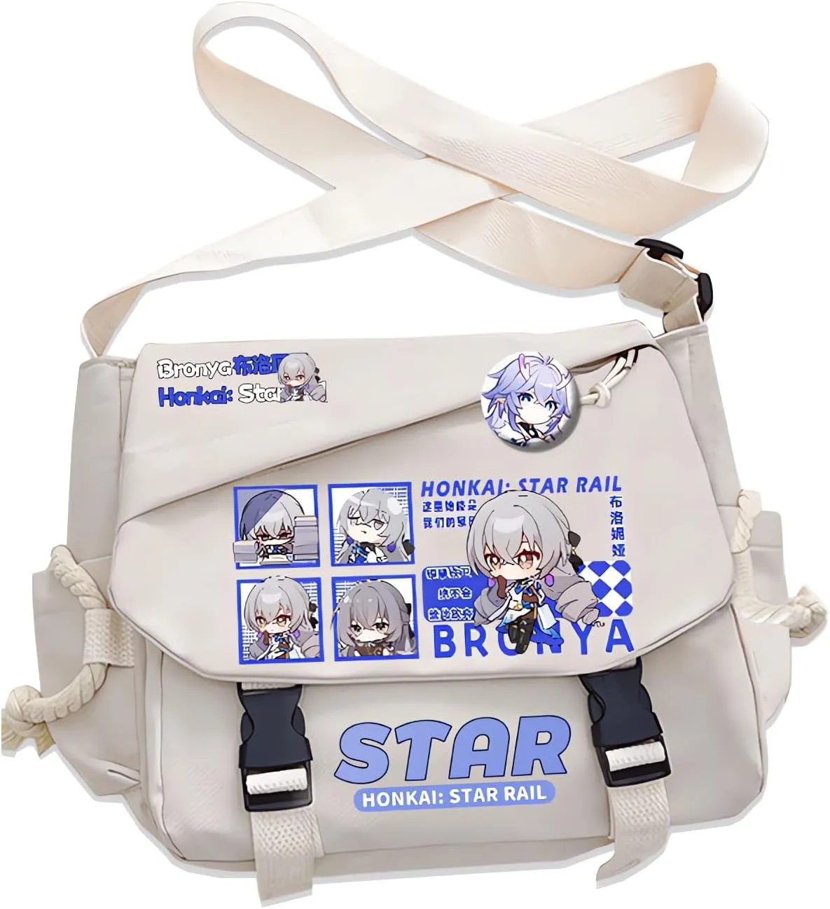 Honkai Star Rail Handbag Kafka Crossbody Bag Single Shoulder Bag Adult Anime 3D Print Backpack White Bag
