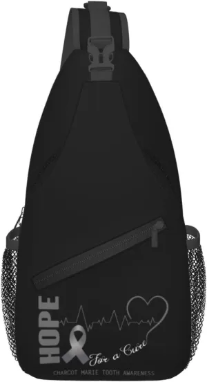 Hope For A Cure Charcot Marie Tooth Awareness Crossbody Bags For Women Men Chest Backpack Gym Shoulder Bag Travel Outdoor Sports Casual Crossbody Bags