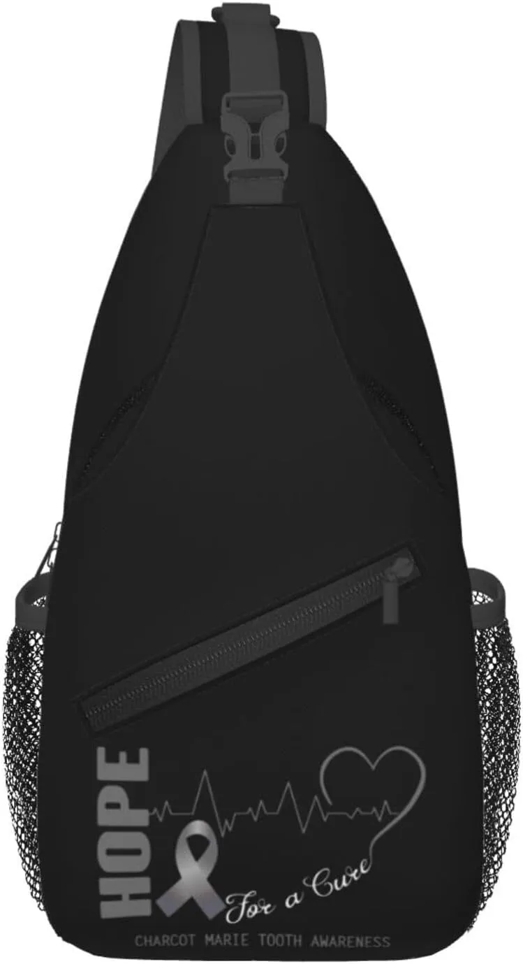 Hope For A Cure Charcot Marie Tooth Awareness Crossbody Bags For Women Men Chest Backpack Gym Shoulder Bag Travel Outdoor Sports Casual Crossbody Bags