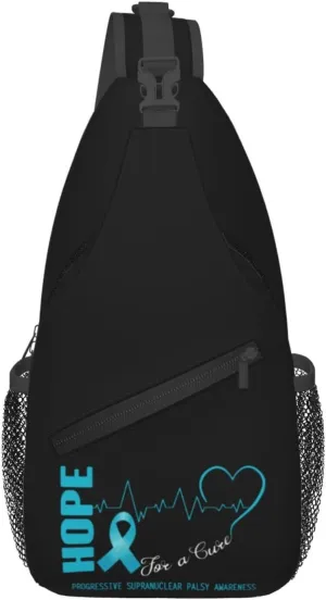 Hope For A Cure Progressive Supranuclear Palsy Crossbody Bags For Women Men Chest Backpack Gym Shoulder Bag Travel Outdoor Sports Casual Crossbody Bags