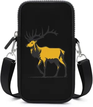Hunting Deer Crossbody Phone Bag Mini Shoulder Bag Cute Cell Phone Purse for Men Women