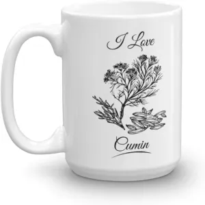 I Love Cumin Leaves Herb Spice Home Cooking Essentials Coffee & Tea Mug Stuff For A Cook & Women Cooks (15oz)