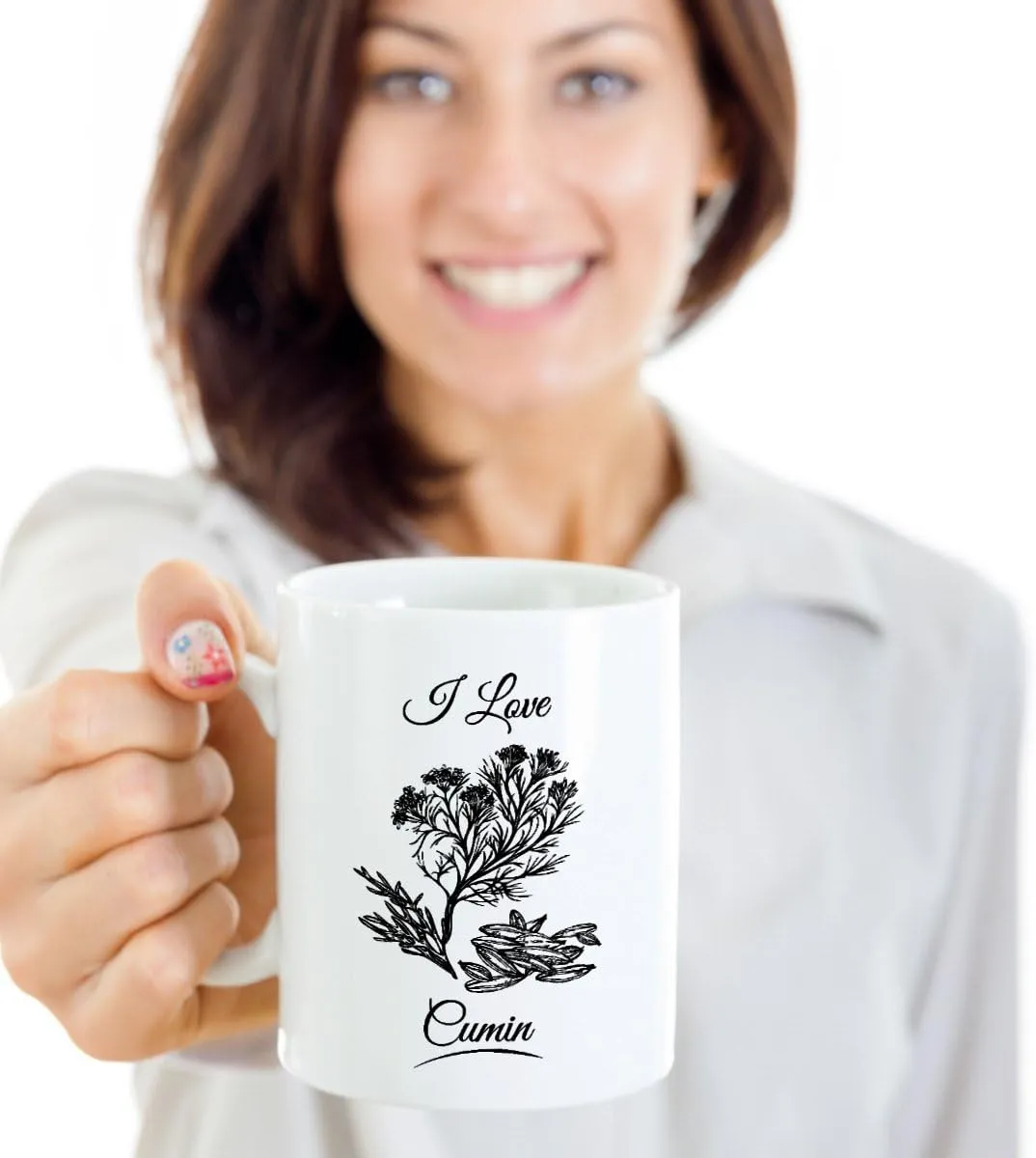 I Love Cumin Leaves Herb Spice Home Cooking Essentials Coffee & Tea Mug Stuff For A Cook & Women Cooks (15oz)
