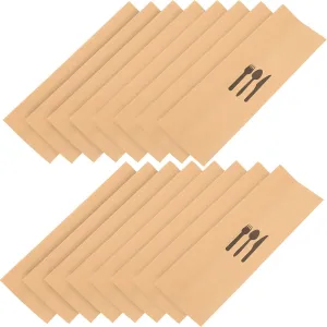 iplusmile 100pcs Paper Silverware Holder Cutlery Storage Bag Dinner Party Supplies Utensil Holder for Party