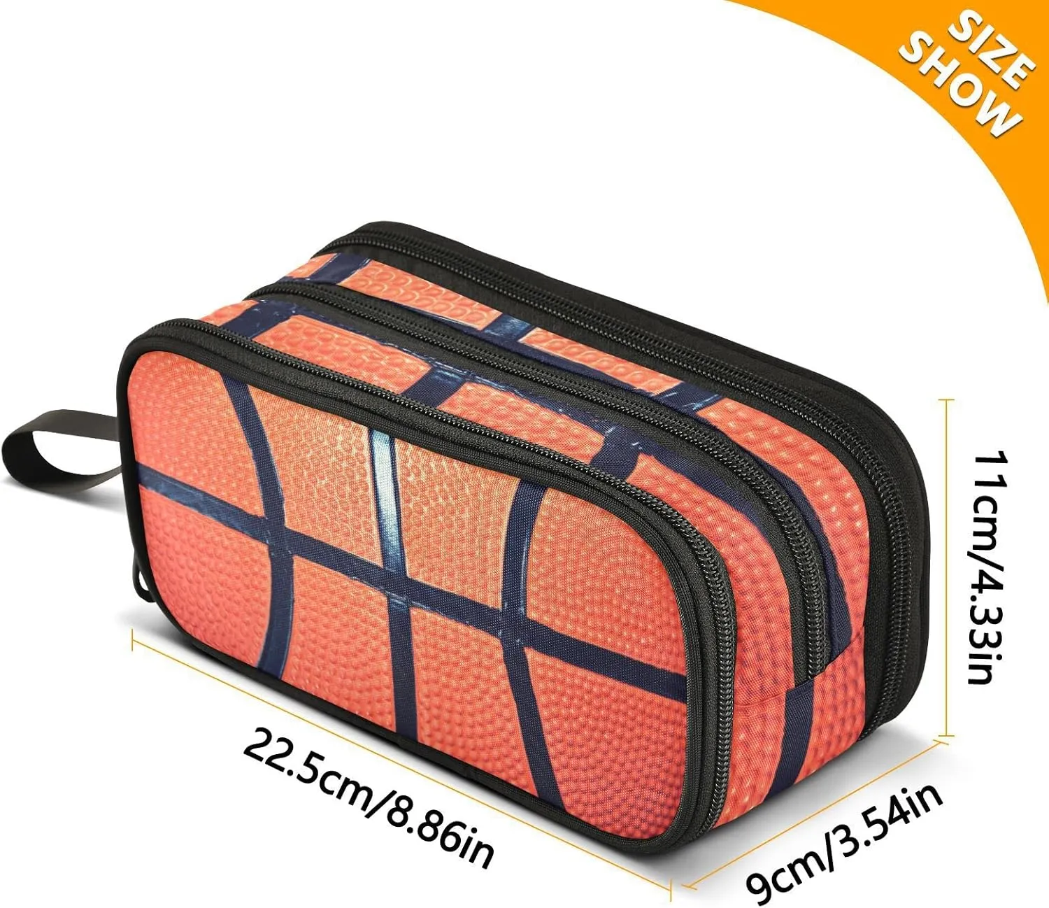 J JOYSAY Basketball Pencil Case Large Big Capacity Pencil Bag for Girls Boys Pencil Box Storage Pouch Holder for School Office Student