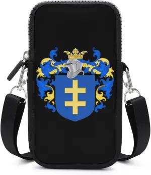 Jagiellonian Dynasty Coat of Arms Crossbody Cell Phone Bag Sling Storage Holder Purse with Adjustable Strap for Women Men