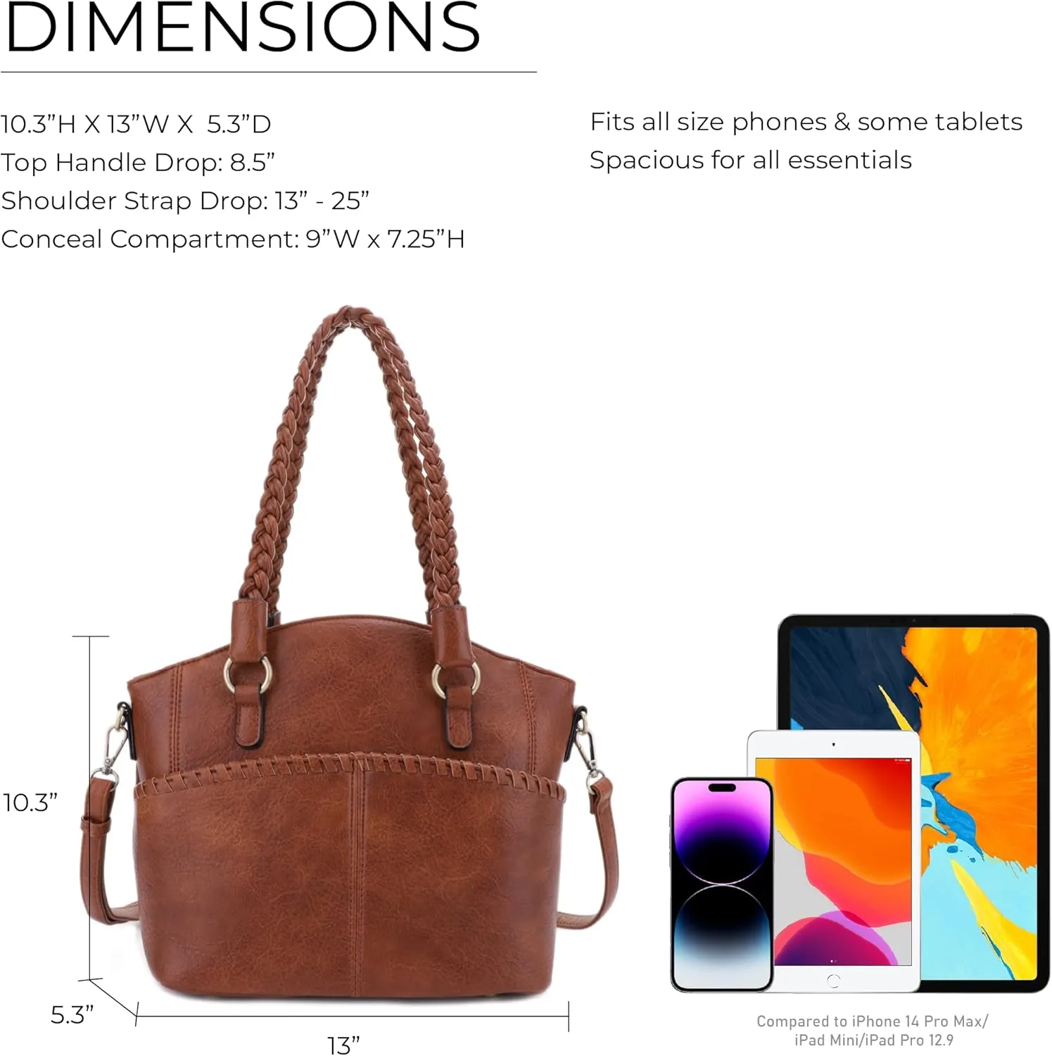 JESSIE & JAMES Bella Concealed Carry Tote Bags For Women with Lock and Key Satchel Purse Top Handle with Crossbody Strap