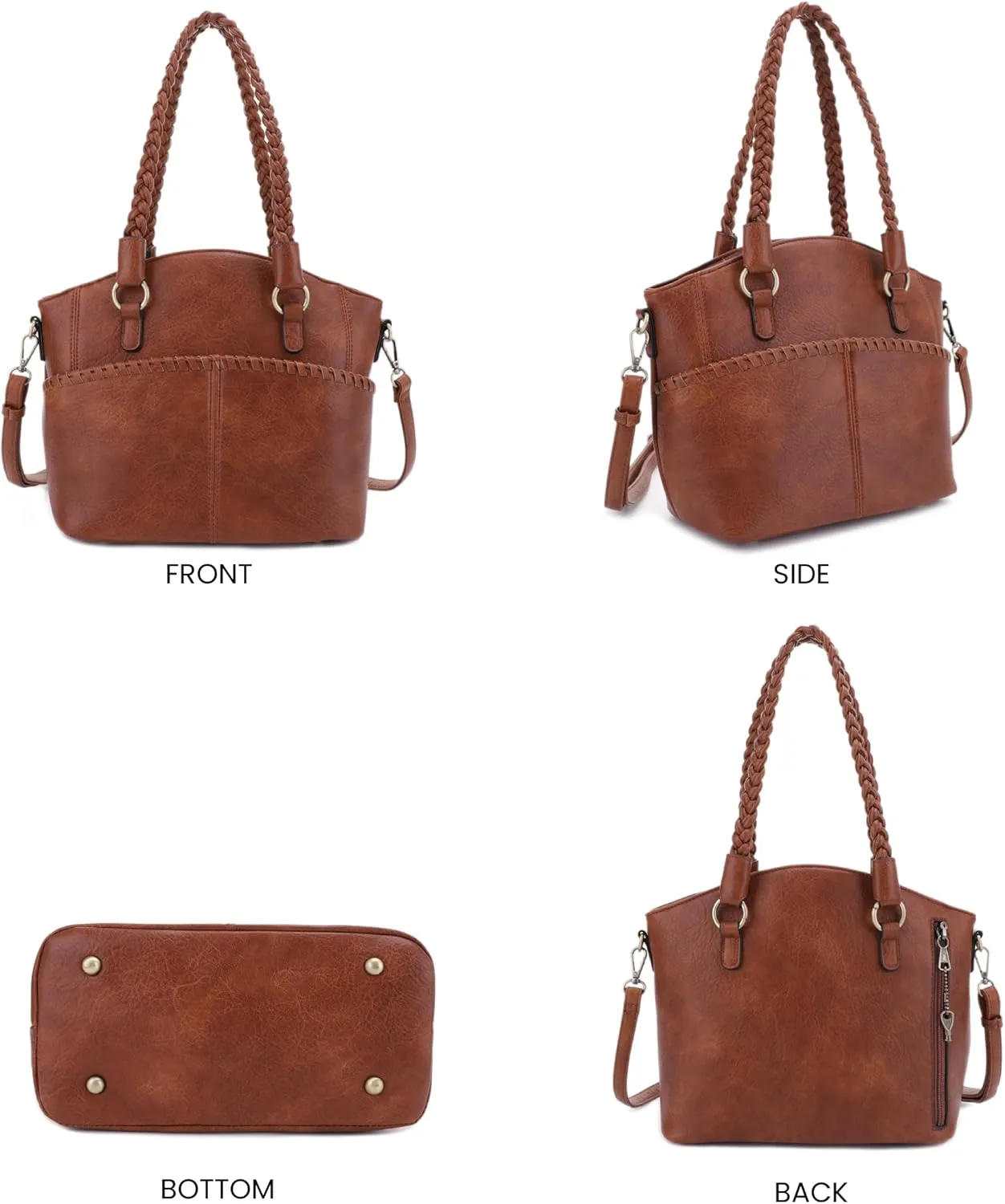 JESSIE & JAMES Bella Concealed Carry Tote Bags For Women with Lock and Key Satchel Purse Top Handle with Crossbody Strap