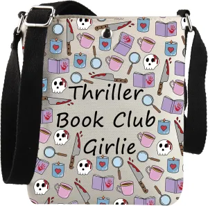 JNIAP Mystery Book Gft Thriller Book Club Girlie Crossbody Bag Horror Book Lover Gift