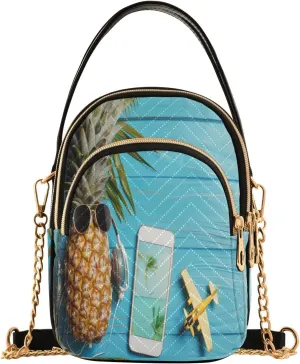 Joisal Starry Night Village Crossbody Bags, Women's Purses and Handbags Triple Zip Women Shoulder Bag