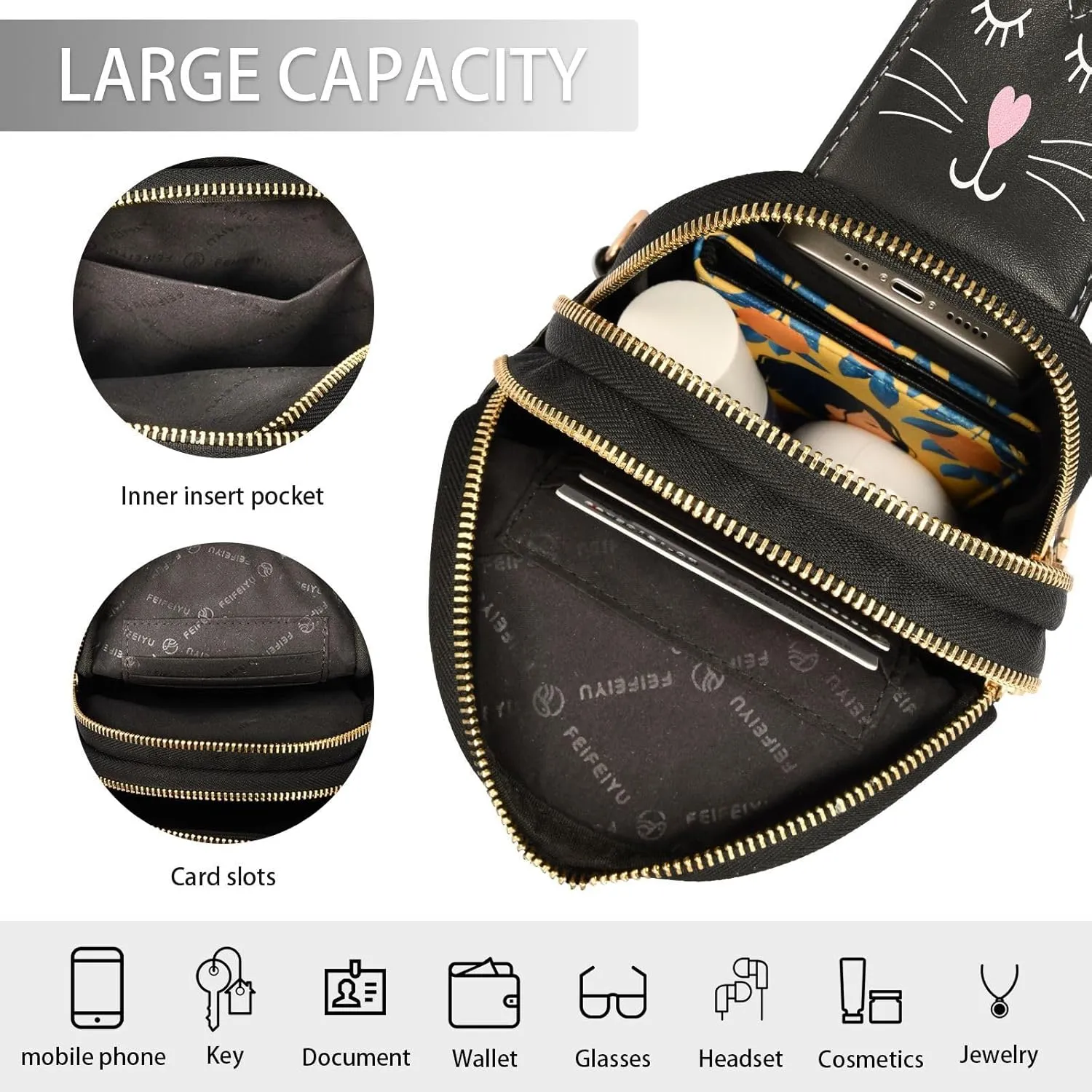 JSTEL Leather Crossbody Sling Bags for Women,Leather Crossbody Purses Leather Crossbody Bag Sling Purse
