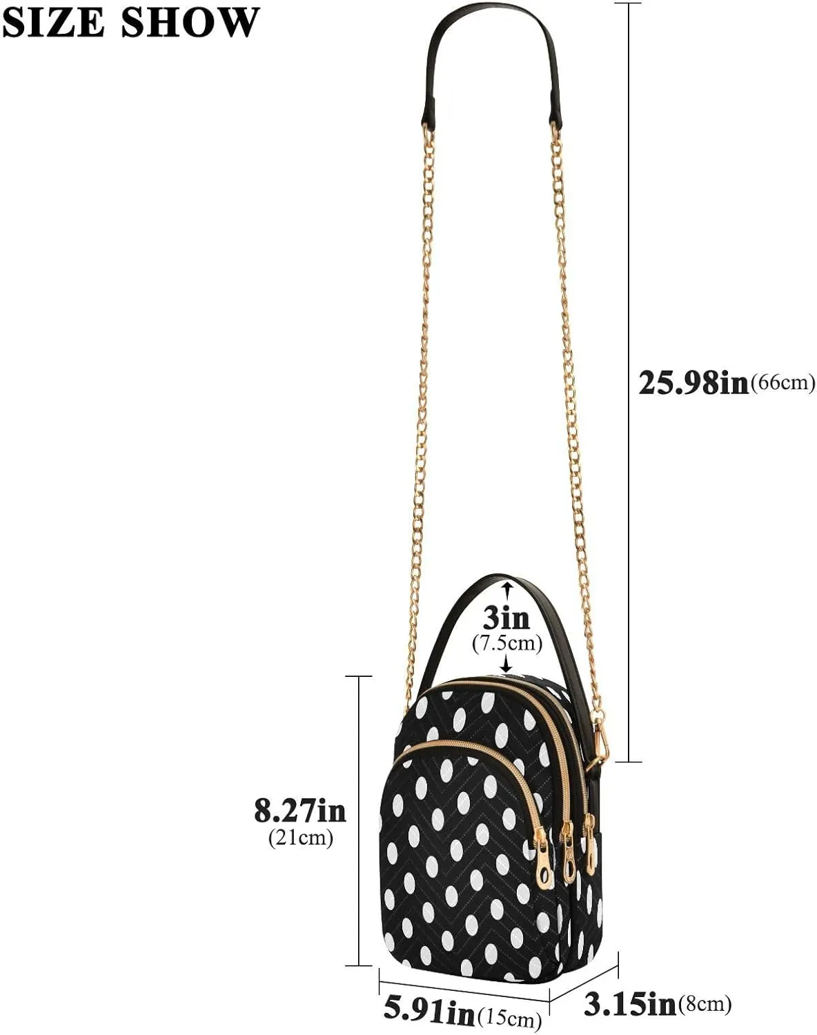 JSTEL Small Crossbody Bag for Women with Compartments,Long Strap Crossbody Purse Polyester Phone Purse Wallet