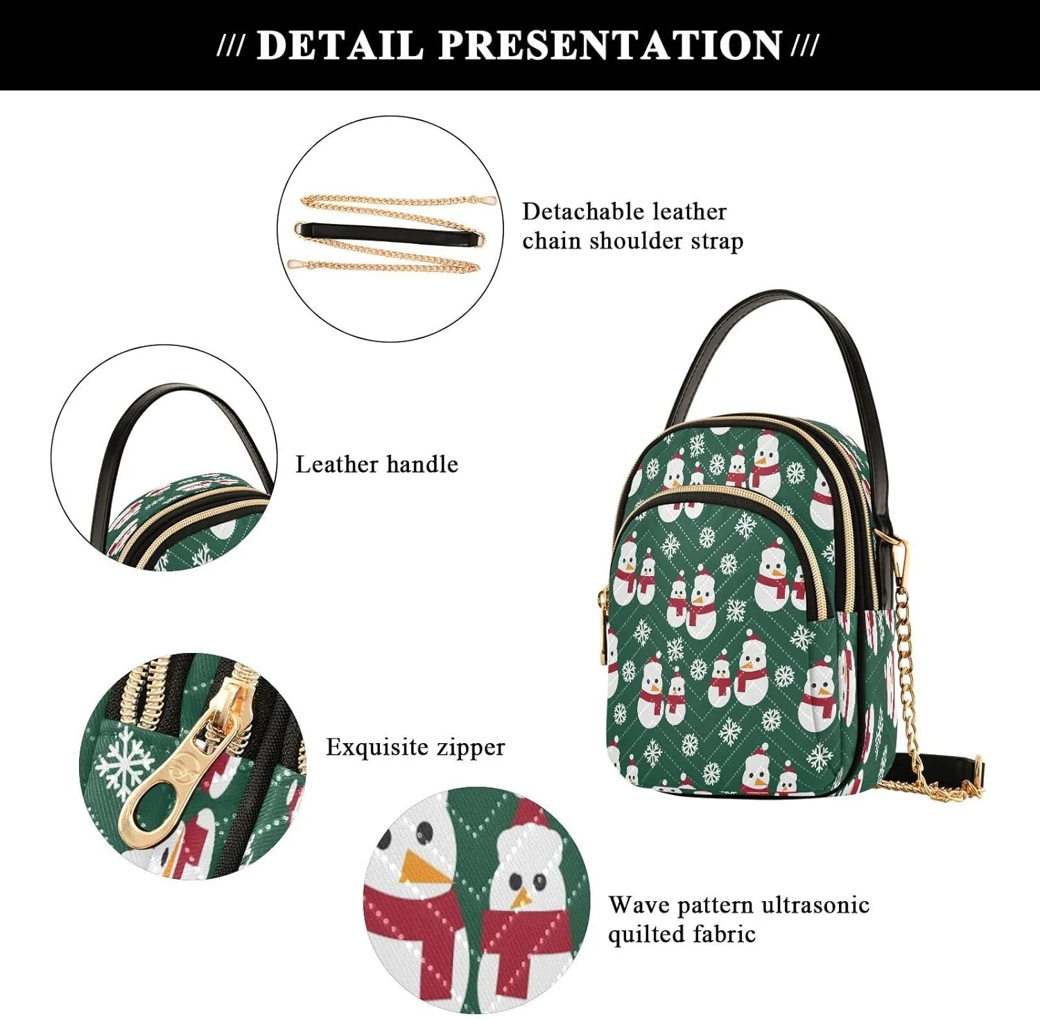 JSTEL Small Crossbody Bag for Women with Compartments,Long Strap Crossbody Purse Polyester Phone Purse Wallet