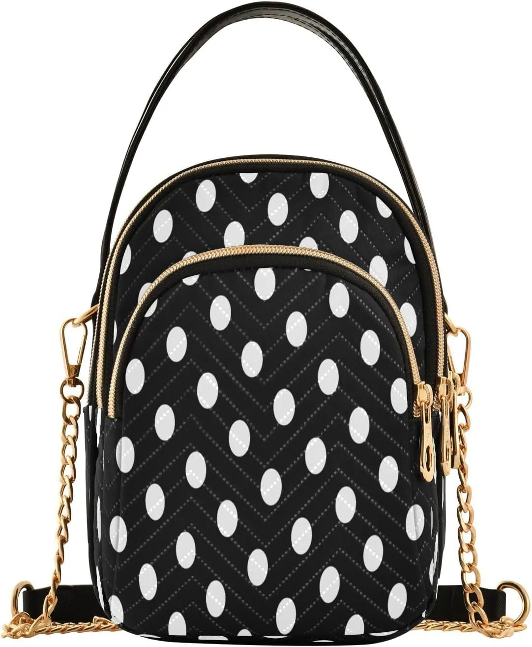 JSTEL Small Crossbody Bag for Women with Compartments,Long Strap Crossbody Purse Polyester Phone Purse Wallet