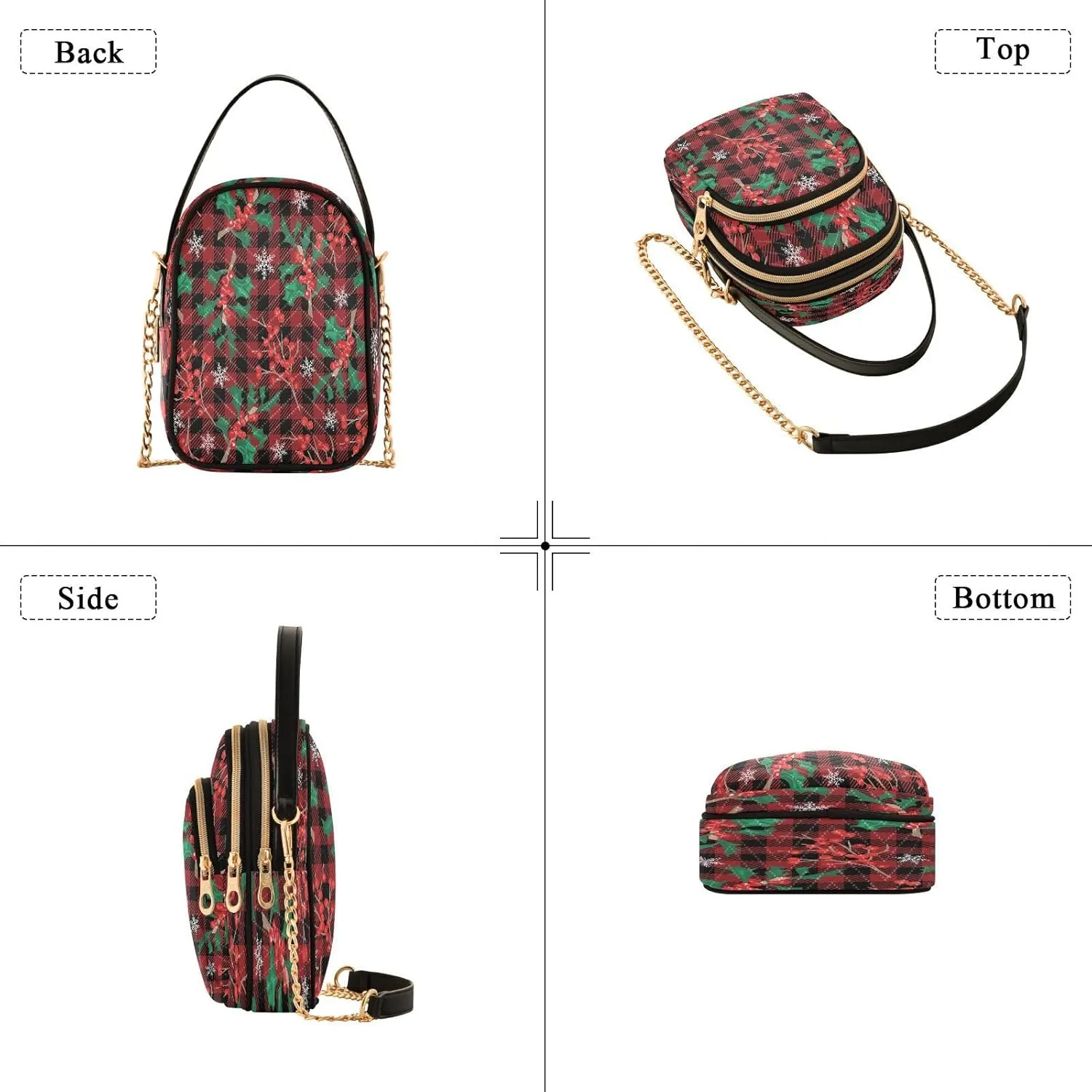 JSTEL Small Crossbody Bag for Women with Compartments,Long Strap Crossbody Purse Polyester Phone Purse Wallet