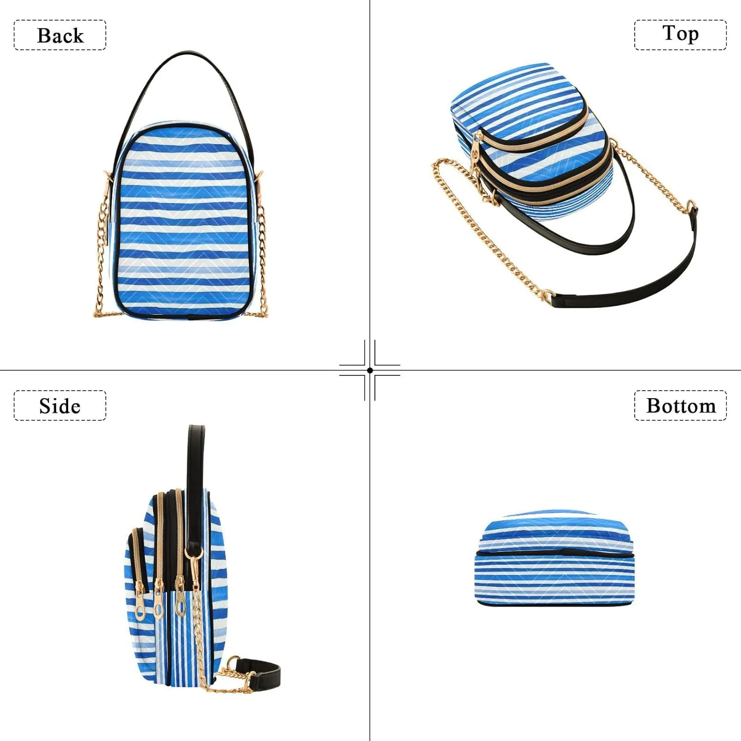 JSTEL Small Crossbody Bag for Women with Compartments,Long Strap Crossbody Purse Polyester Phone Purse Wallet