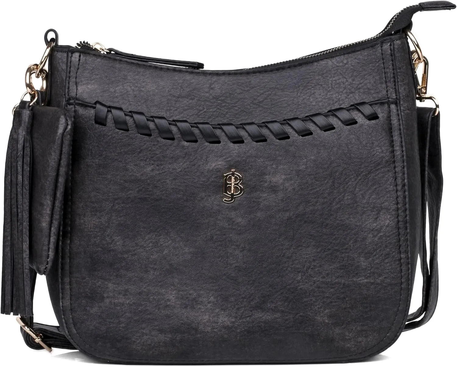 Julia Buxton Whip Stitch Vegan Leather Crossbody Bag