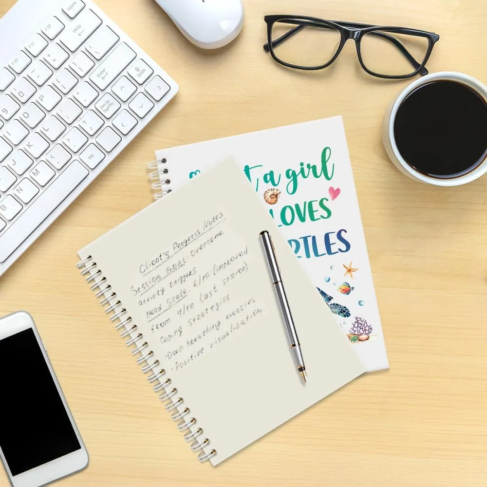 Just a Girl Who Loves Turtles Spiral Notebook, Sea Turtle Decor Gifts for Women Her Daughter, Xmas Appreciation for Mom Sister Friend Coworker, Birthday Gifts for Ocean Turtle Lover