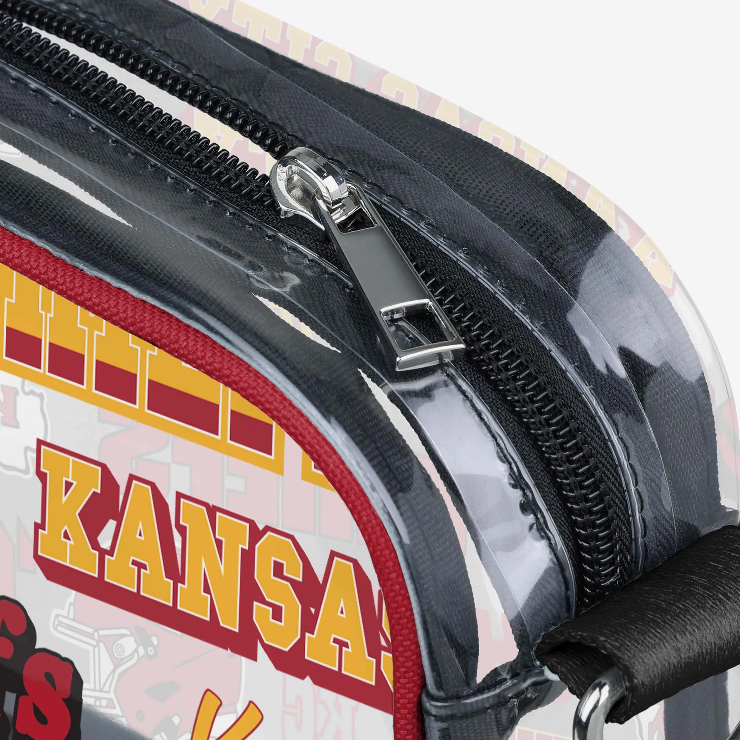 Kansas City Chiefs Repeat Retro Print Clear Crossbody Bag