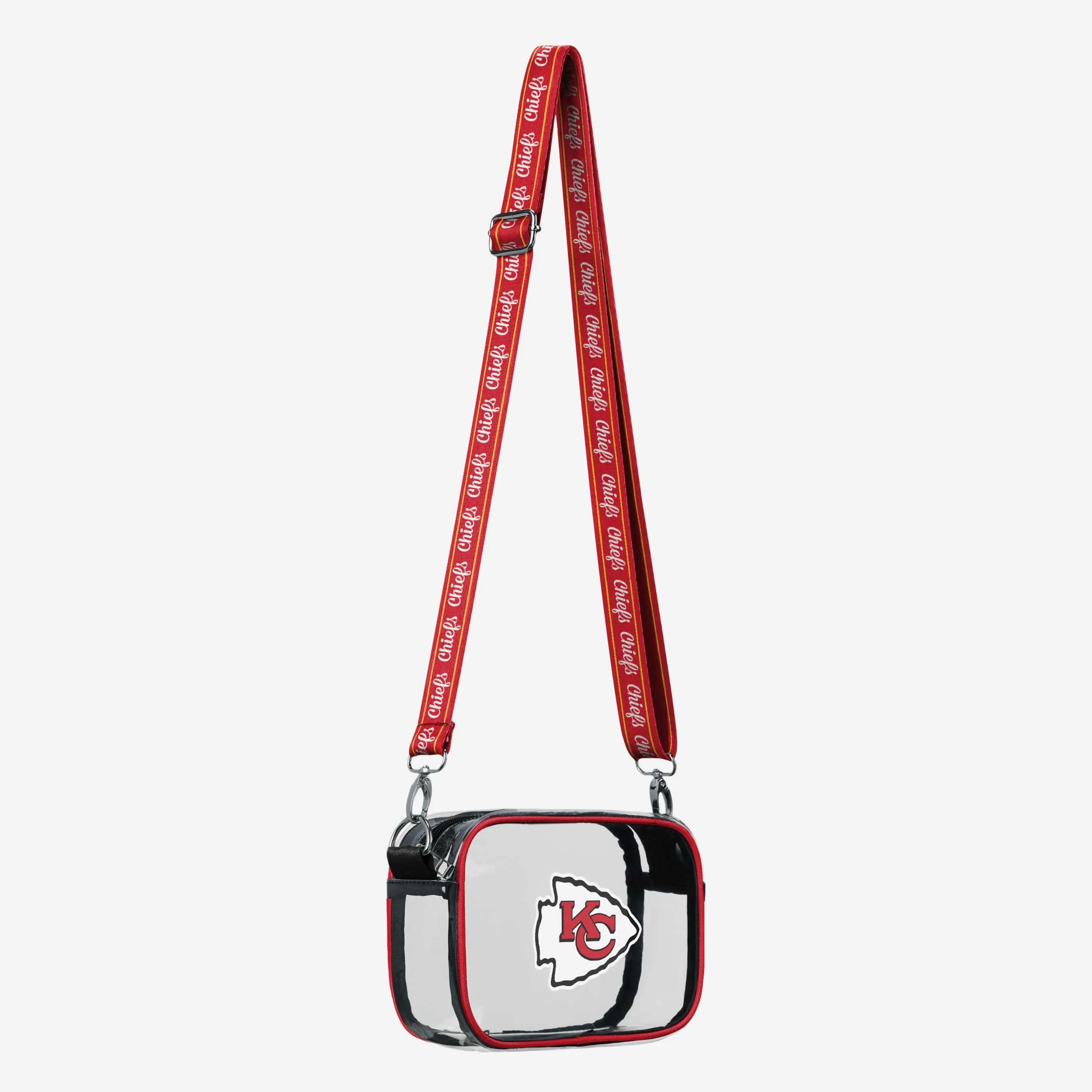 Kansas City Chiefs Team Stripe Clear Crossbody Bag