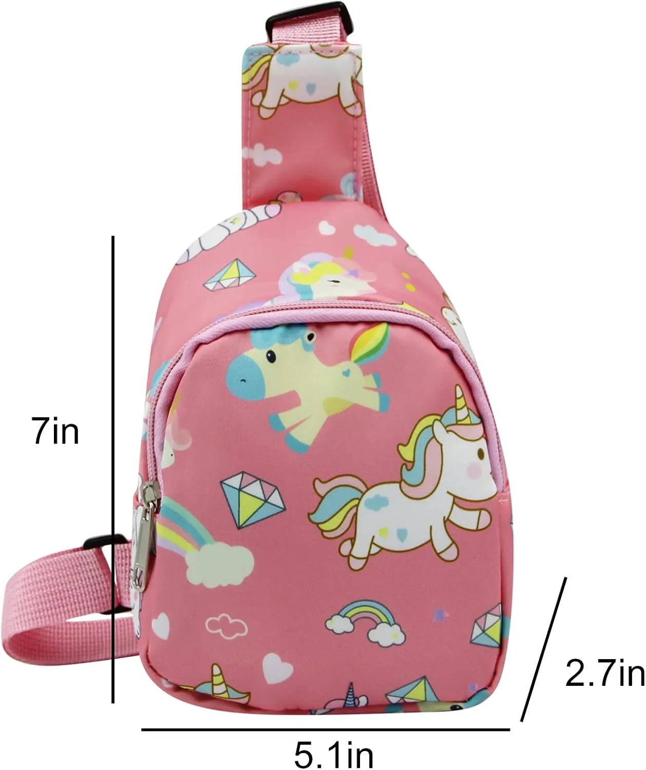 Kids Toddler Cute Cartoon Animal Sling Bag Small Crossbody Shoulder Bag Chest Bag for Boys Girls Sport Travelling Hiking