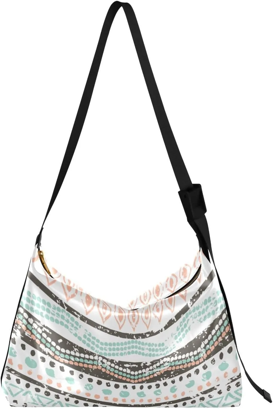 Kigai Modern Geometric Pattern Crossbody Bag Hobo Handbag Purse Fashion PU Leather Shoulder Bags for Women