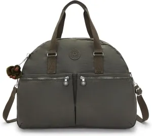 Kipling Women's Eugina Satchel, Handmade, Removable Shoulder Strap, Outer Pockets, Nylon Duffle Bag