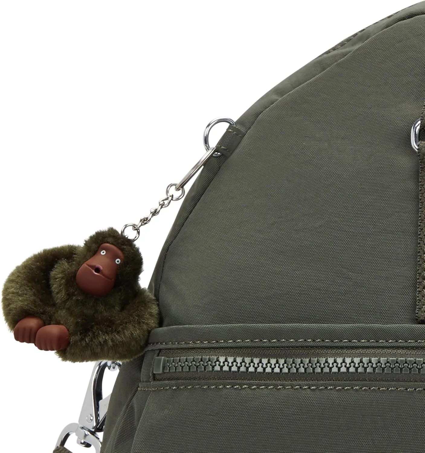 Kipling Women's Eugina Satchel, Handmade, Removable Shoulder Strap, Outer Pockets, Nylon Duffle Bag