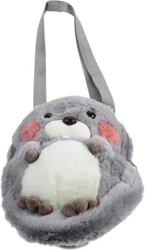 Kisangel Bear Purse Plush Stuffed Animal Purse for Girls Animal Crossbody Bag Lightweight Bag for Boys and Girls Zipper